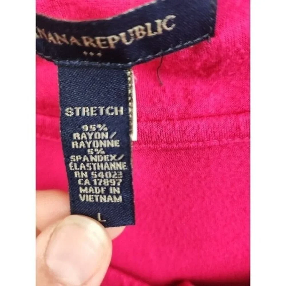 VTG 𝅺Banana Republic Y2K Babydoll‎ Top Womens Large Pink Short Sleeve Coquette